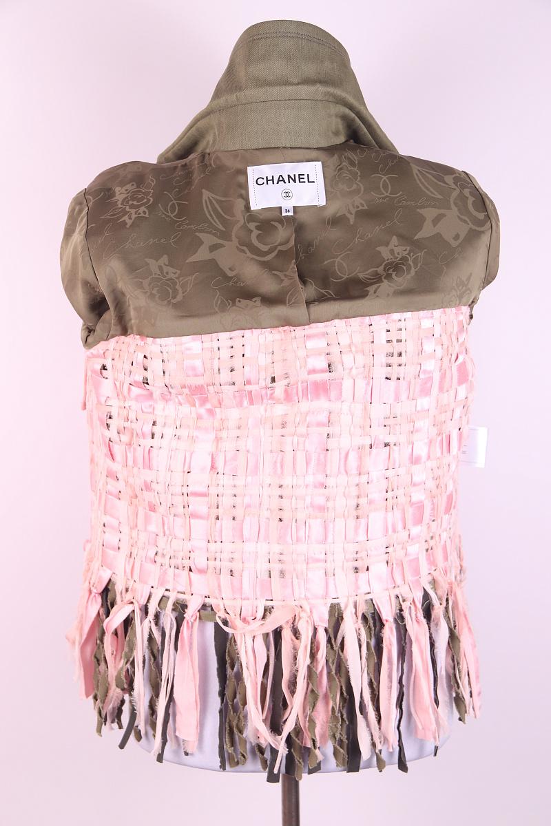 Chanel 2017 17С cruise Cuba Fringed Short Sleeve Jacket Green In Excellent Condition For Sale In Алматинский Почтамт, KZ