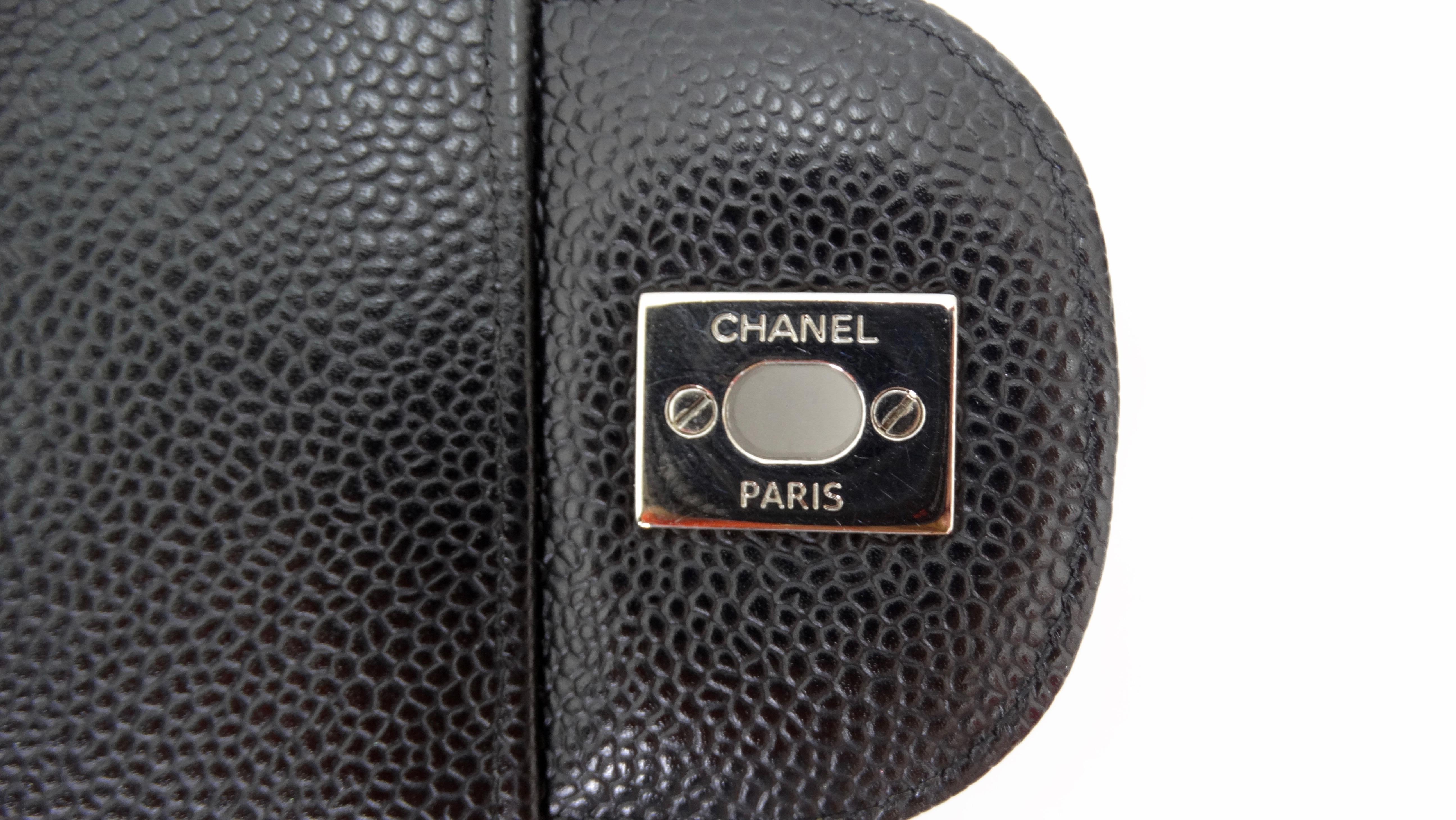 Women's or Men's Chanel 2017/2018 Black Caviar Double Flap Jumbo Shoulder Bag