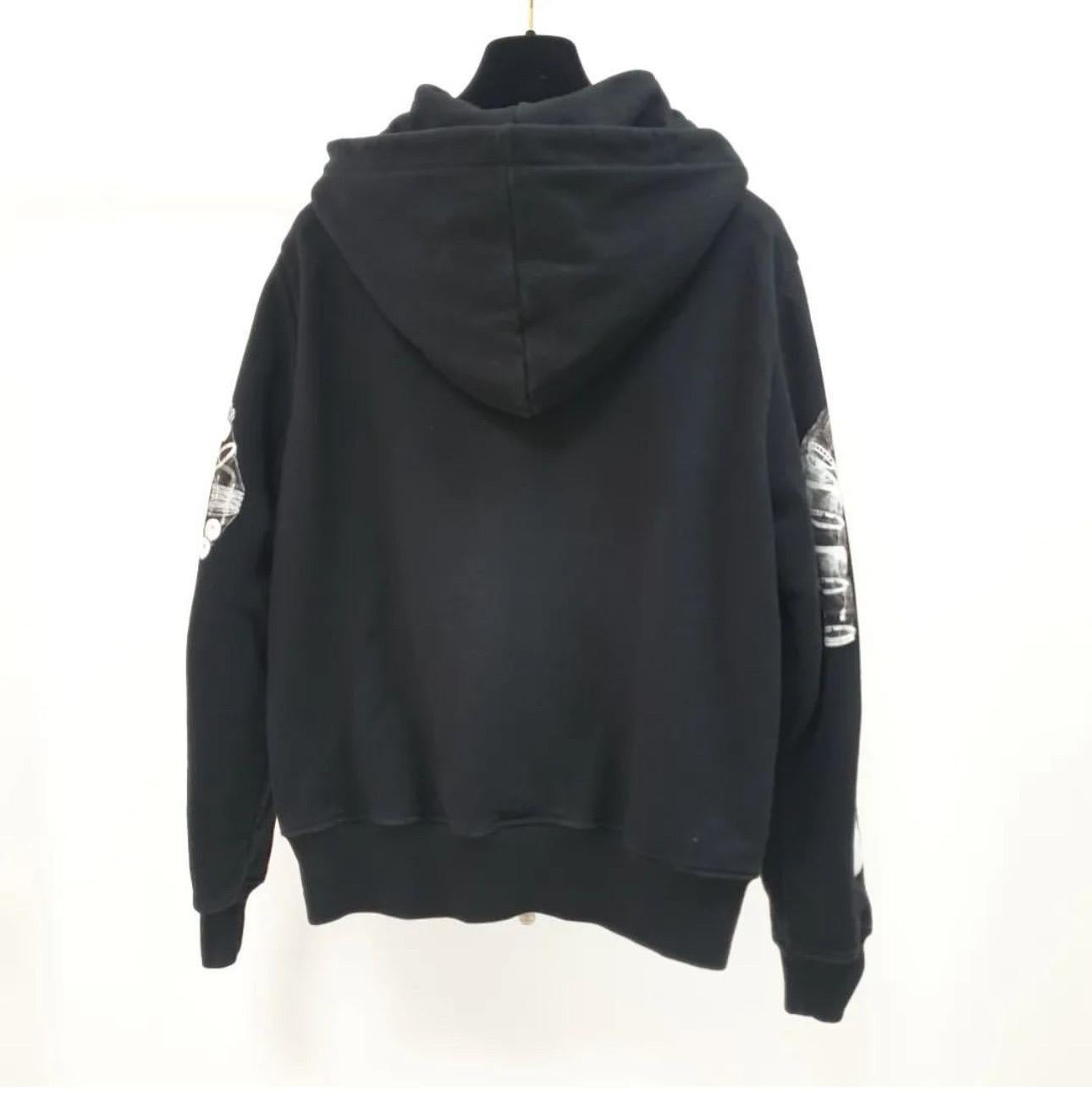 Chanel 2017 Astronaut Zip-Up Jacket Black Cotton Hoodie For Sale 1