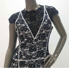 Chanel 2017 Black White Lace Dress