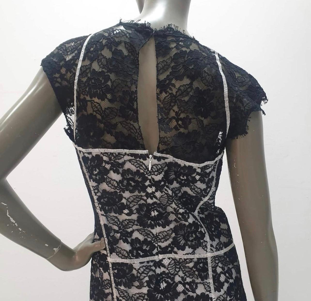 Chanel 2017 Black White Lace Dress 4