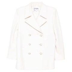 Chanel 2017: cappotto da marinaio in lana e cashmere color ecru