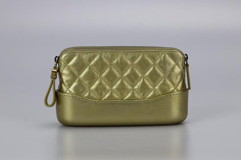 Chanel 2017 Gabrielle Clutch With Chain Quilted Leather Shoulder