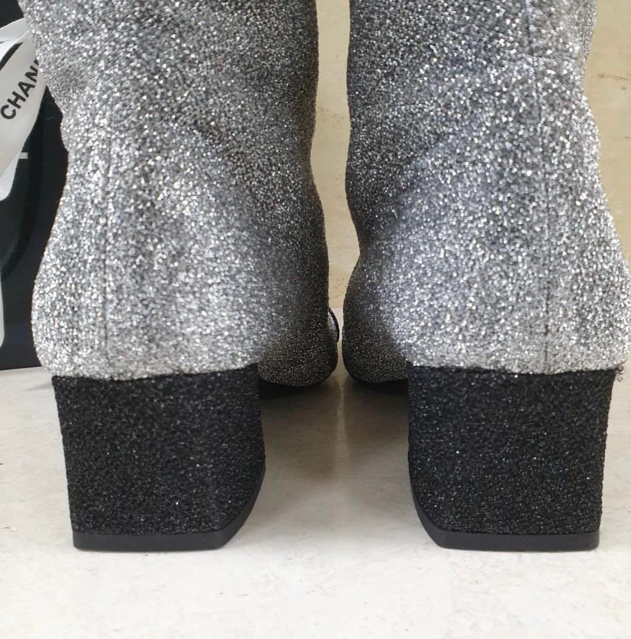 Chanel 2017 Glitter Milky Way Boots In New Condition In Krakow, PL