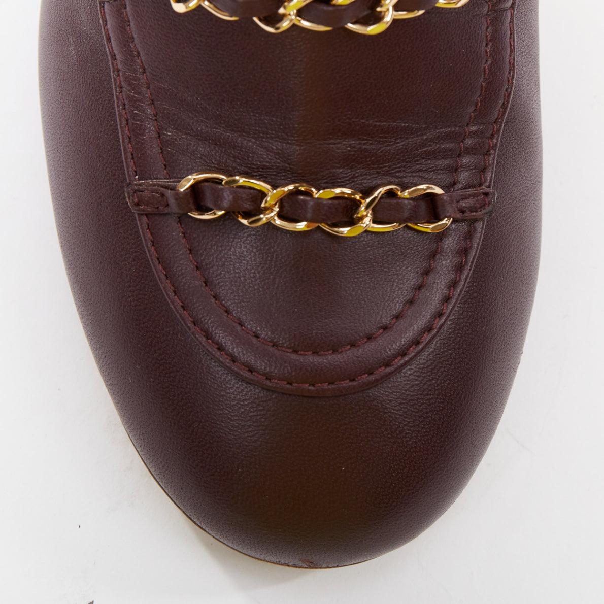 CHANEL 2017 Karl Lagerfeld Leder Goldkette Diamant gesteppte Stiefel EU36.5 im Angebot 1