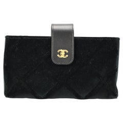 Chanel 2017 O-phone Holder Large Velvet Shoulder Bag
