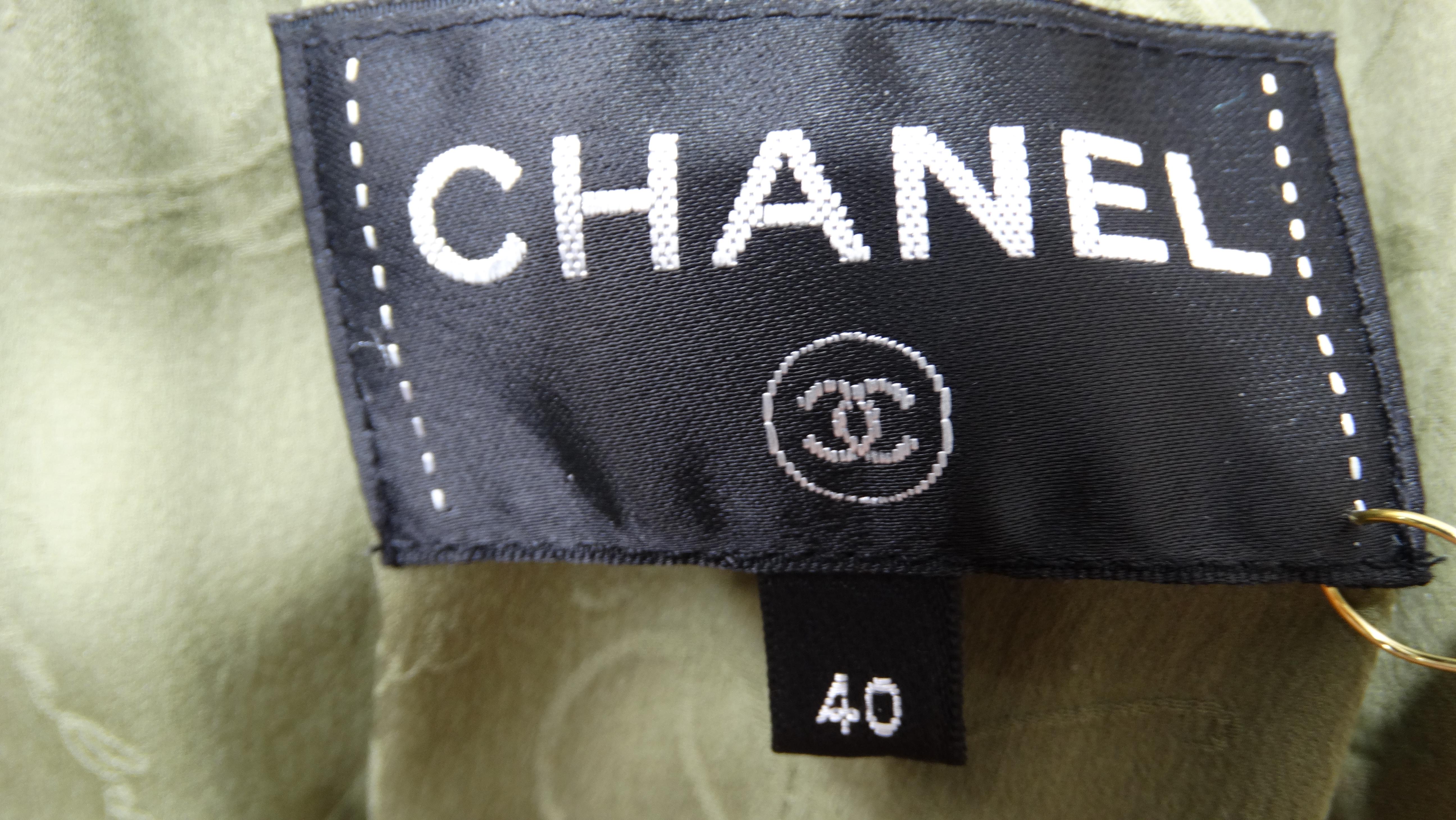 Chanel 2017 Paris-Cuba Olivgrünes Tweed-Kleid 7