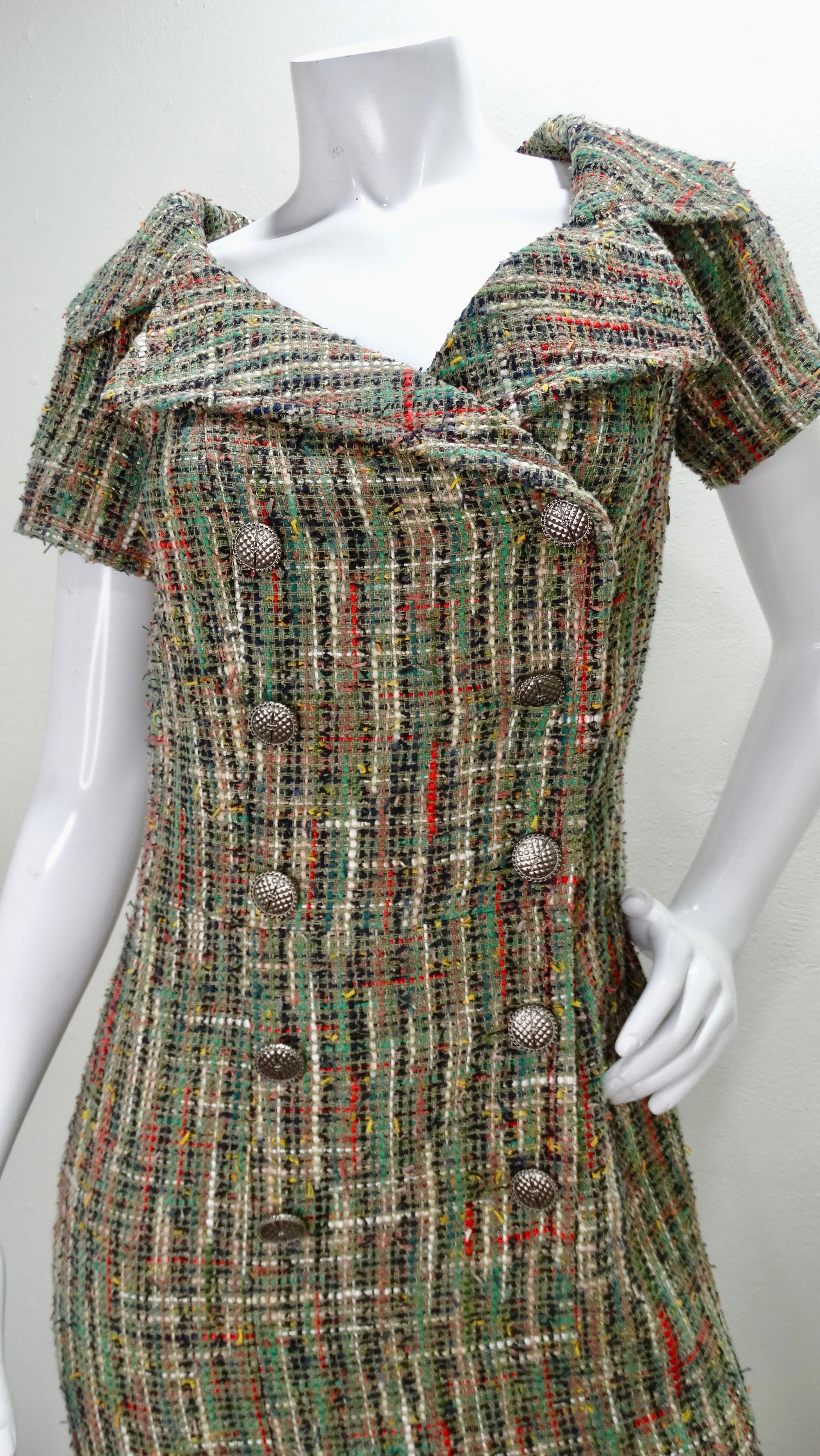 Chanel 2017 Paris-Cuba Olivgrünes Tweed-Kleid für Damen oder Herren