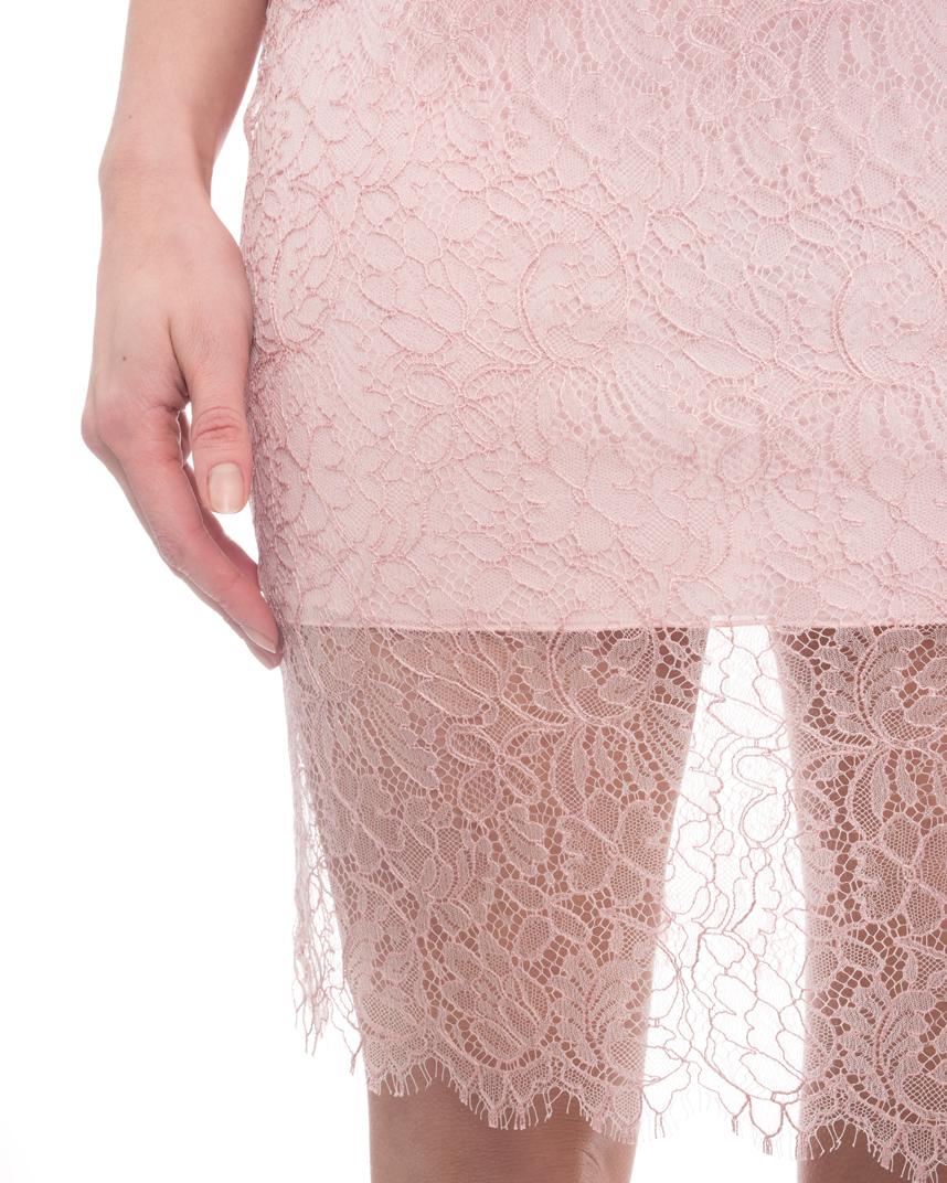 Chanel 2017 Spring Runway Light Pink Lace Strappy Slip Dress - 38 4