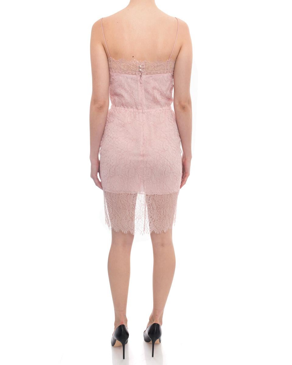 Chanel 2017 Spring Runway Light Pink Lace Strappy Slip Dress - 38 2