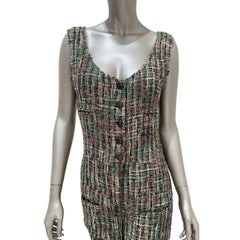 Chanel 2017 Timeless Tweed Jumpsuit FR 38