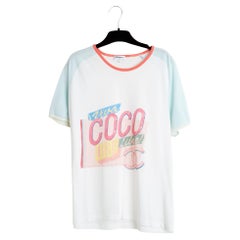 Chanel 2017 Top FR40 Coco Cuba Baby Blue Iconic T Shirt Size L UK12 US10 Pristin