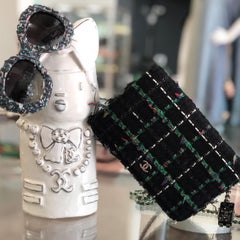 Chanel 2017 Tweed Wallet on a Chain