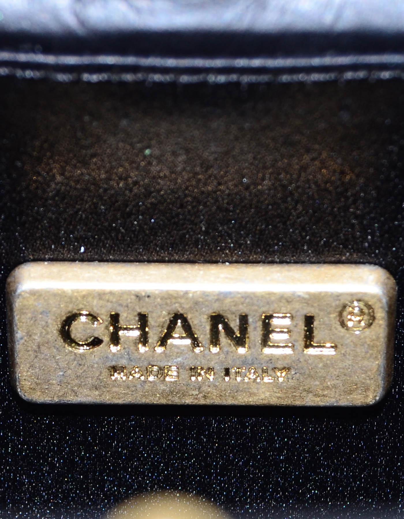 Women's Chanel 2018 Black Pleated Chain Around Clutch Bag w/ Crossbody Strap rt. $5, 000