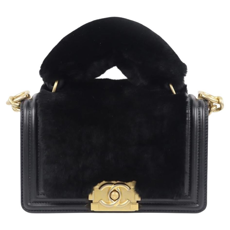 Chanel Boy Small Orylag Fur and Leather Shoulder Bag