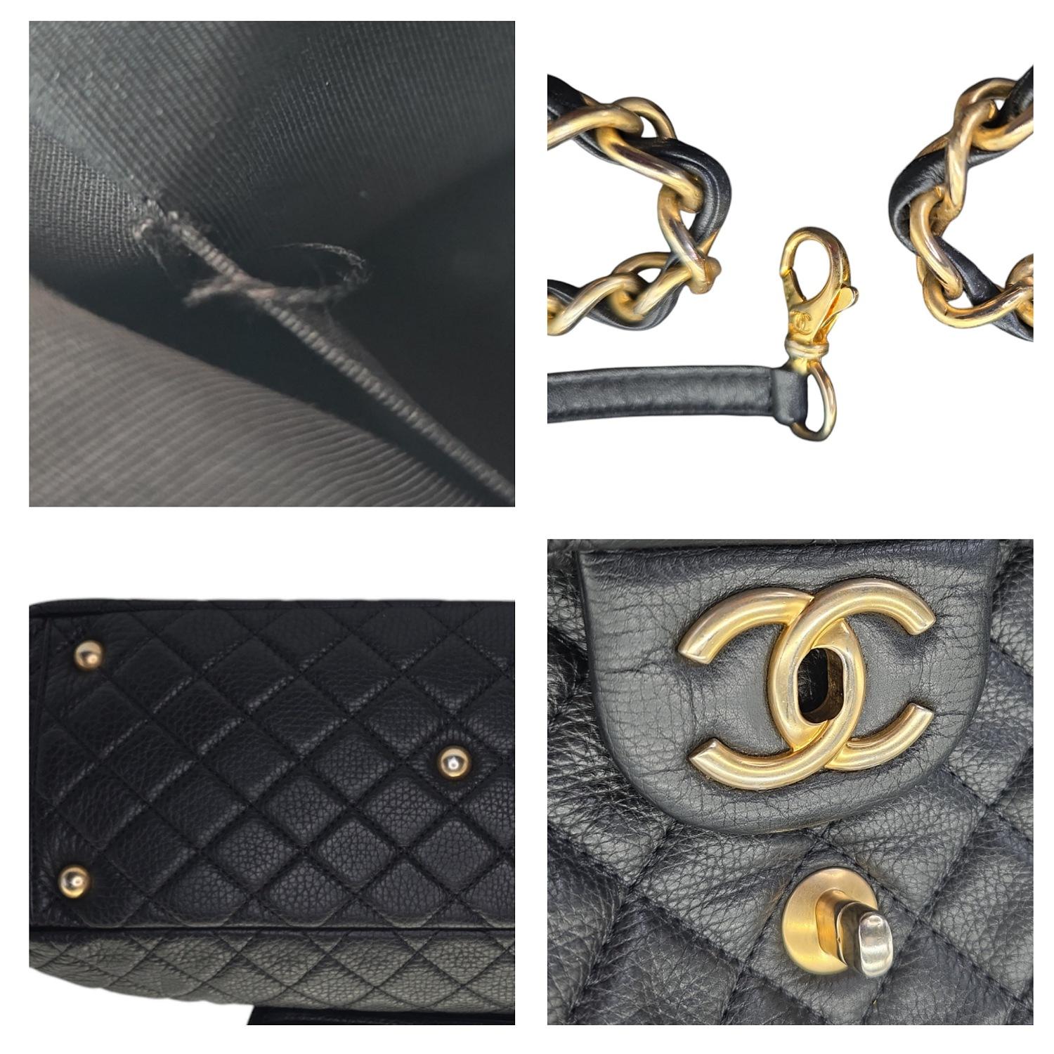 Chanel 2018 Calfskin Quilted XXL Travel Flap Bag Black 4