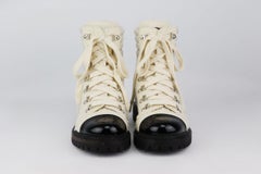 Chanel 2018 Cc Detailed Quilted Leather And Tweed Ankle Boots EU 38.5 UK 5.5
