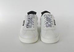 Chanel 2018 'Chanel' Lace-Up White Leather Sneakers