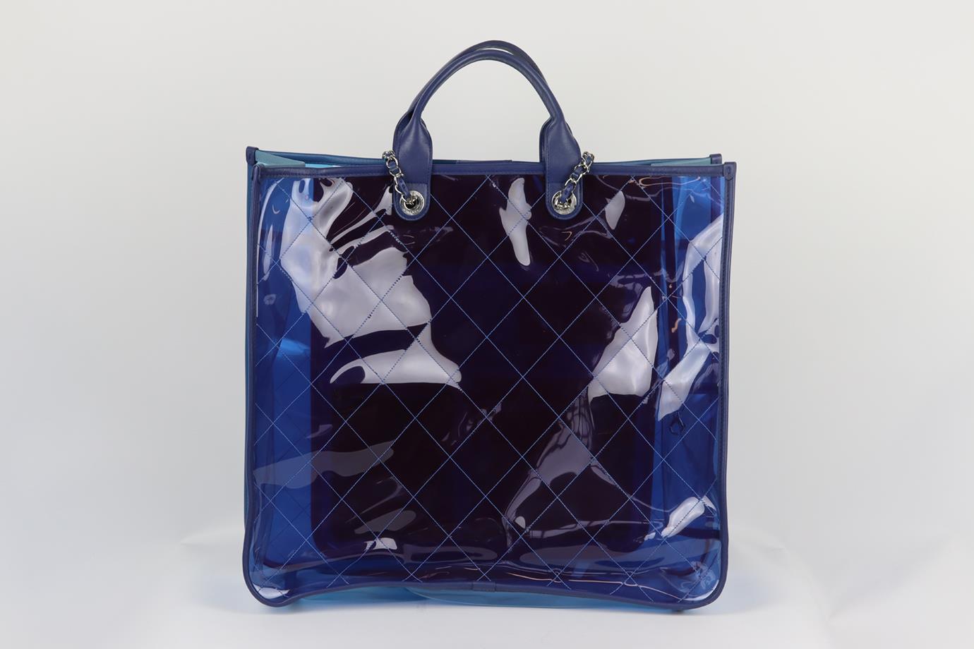 Chanel 2018 Coco Splash Quilted Perspex And Leather Tote Bag In Excellent Condition For Sale In London, GB