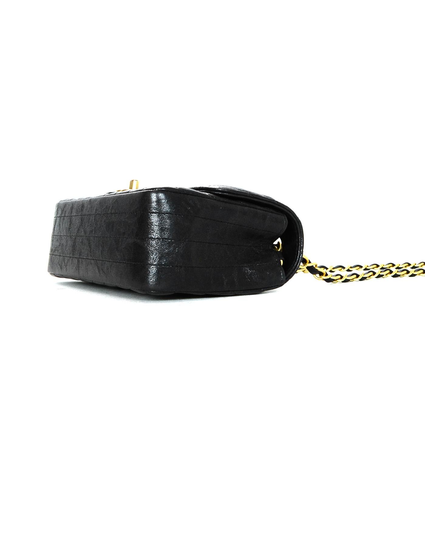 Chanel 2018 Metallic Black Chevron Quilted Rectangular Mini Flap Crossbody Bag 1