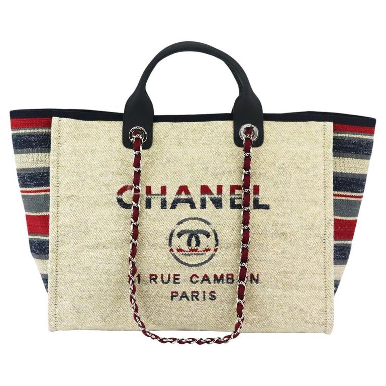 Chanel 2018 Paris-Hamburg Medium Deaville Leather and Canvas Tote