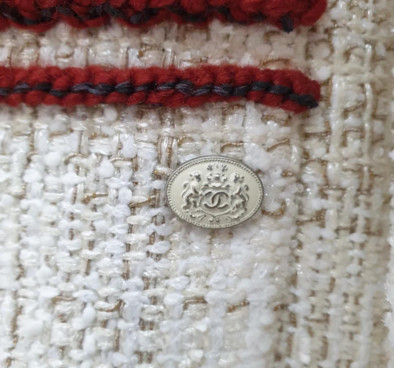 Chanel 2018 París Hamburgo Falda Marinero Chaqueta Traje Conjunto Sz 44 2