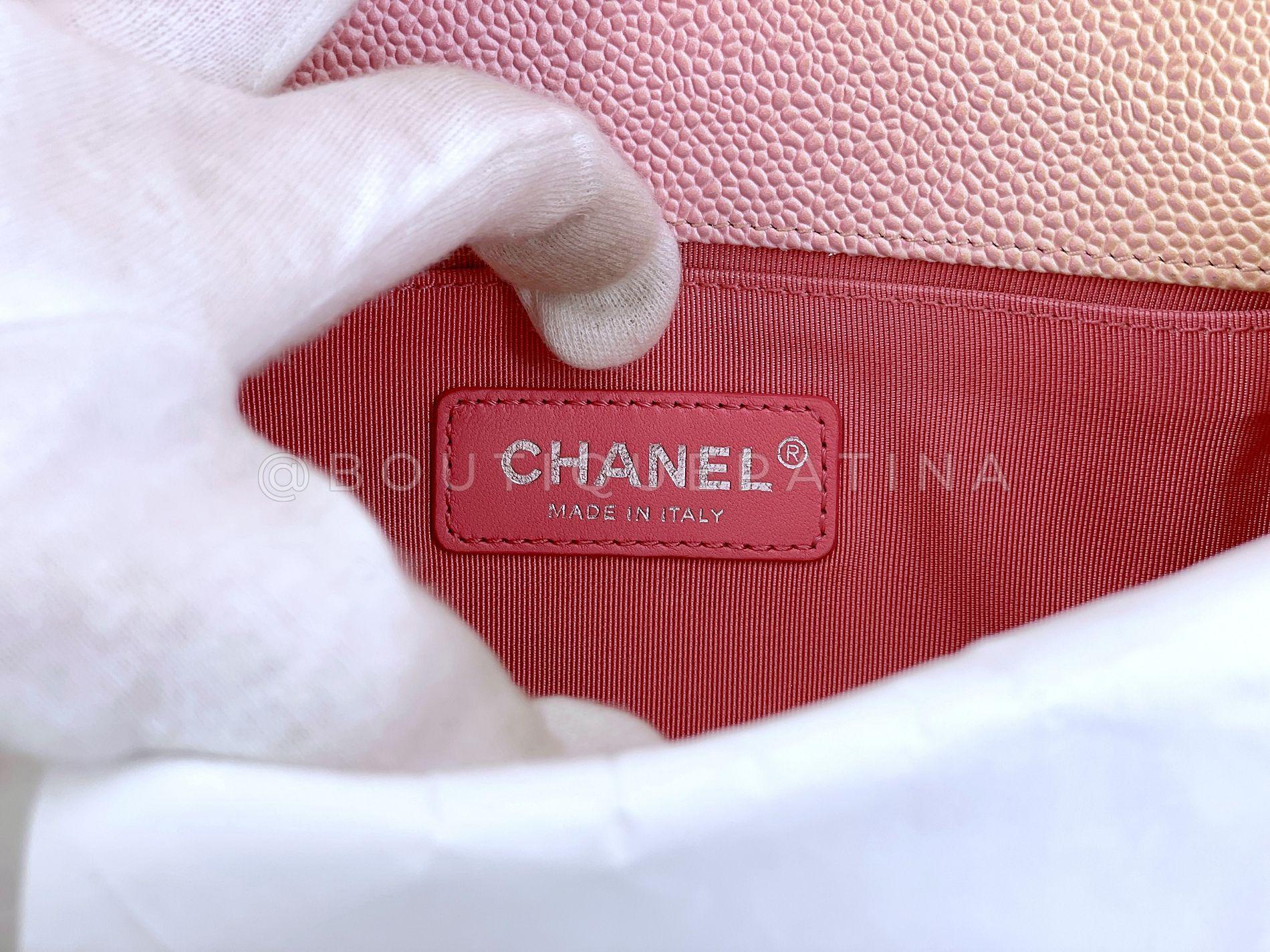 Chanel 2018 Pastel Rainbow Caviar Small Boy Flap Bag SHW 68414 7
