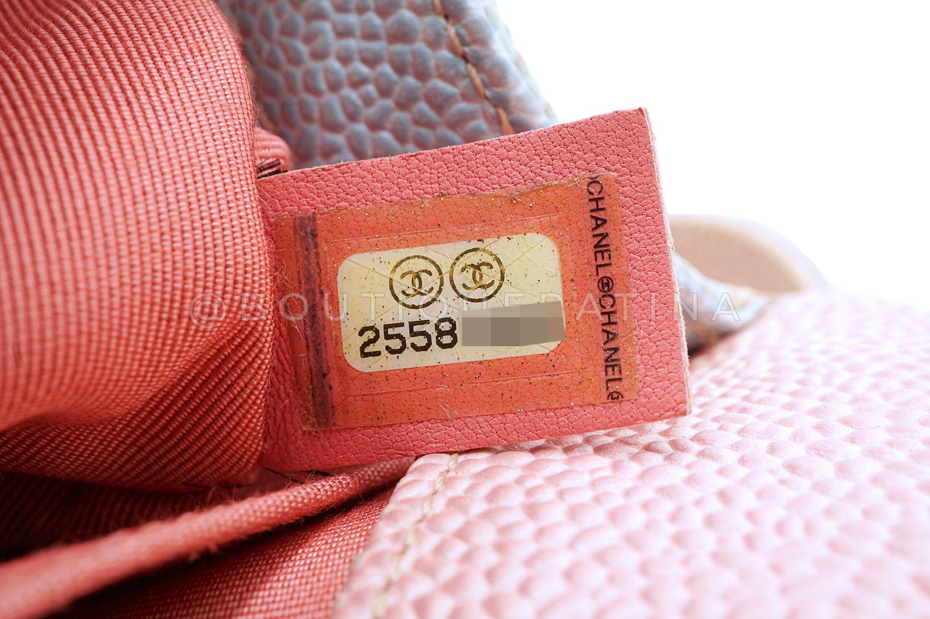 Chanel 2018 Pastel Rainbow Caviar Small Boy Flap Bag SHW 68414 9