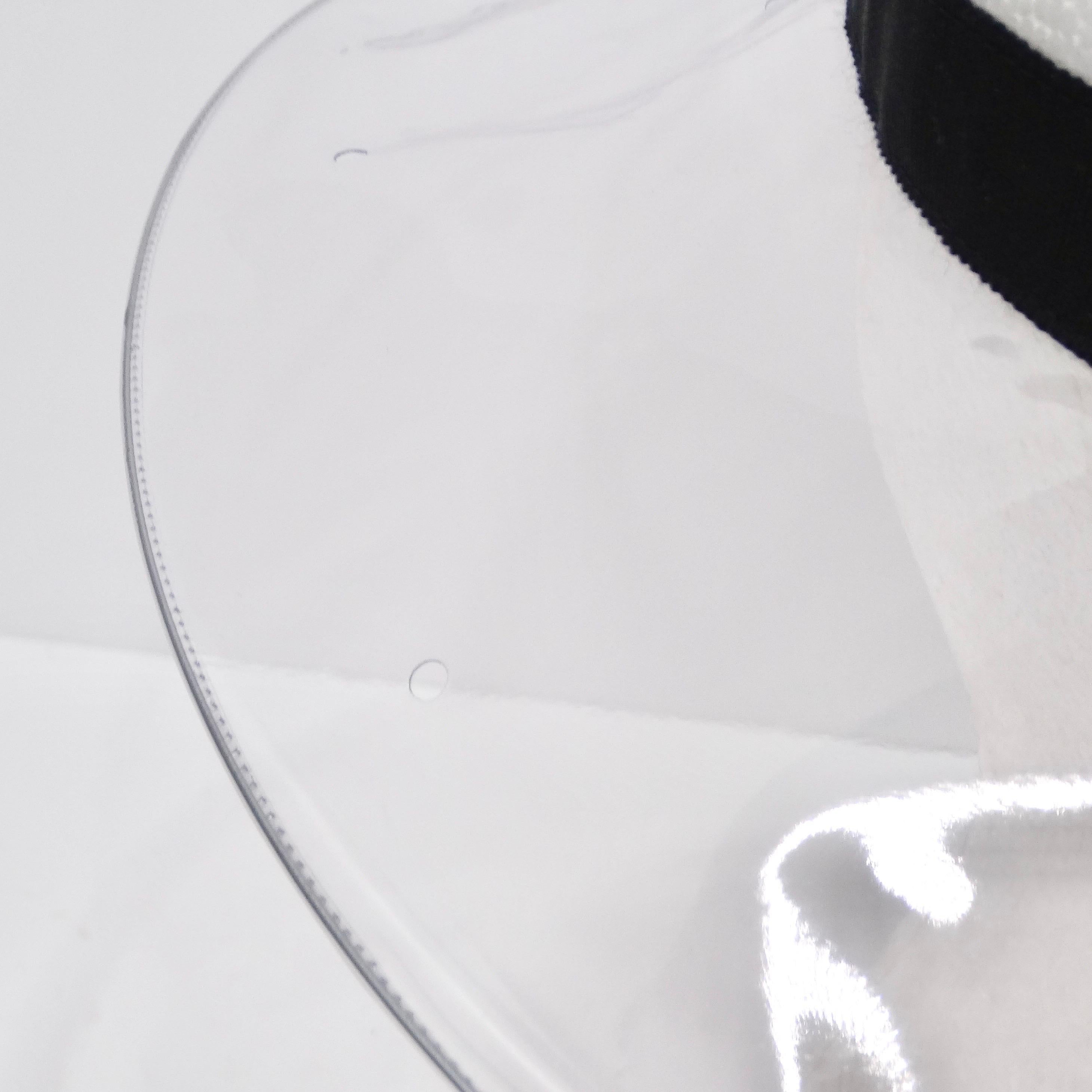 Chanel 2018 PVC Vinyl CC Cloche Transparent Hat For Sale 2