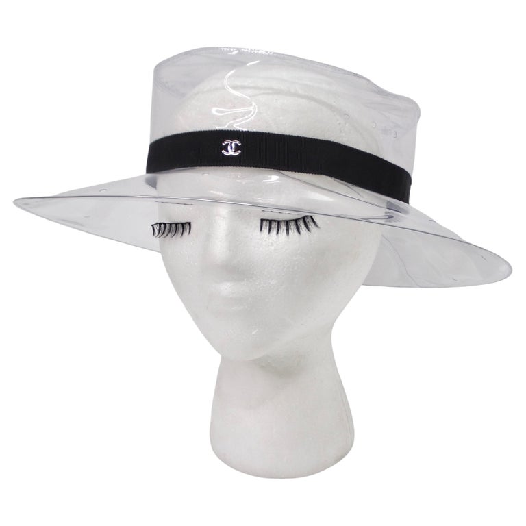 CHANEL Cotton Viscose CC Bucket Hat S Black 1002859