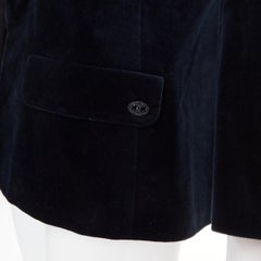CHANEL 2018 Runway Paris Hamburg velvet satin shawl lapel tuxedo jacket FR38 M