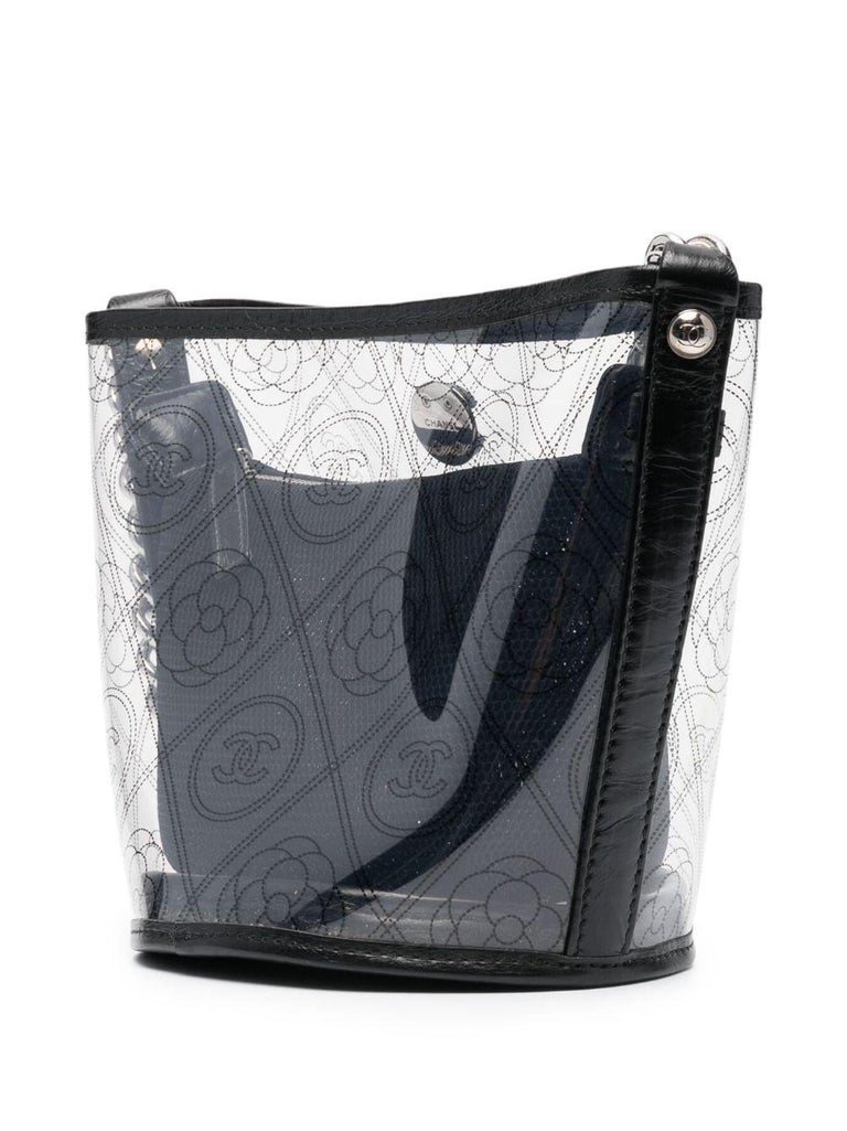 Chanel 2018 Spring Summer Transparent Clear PVC Camellia Small