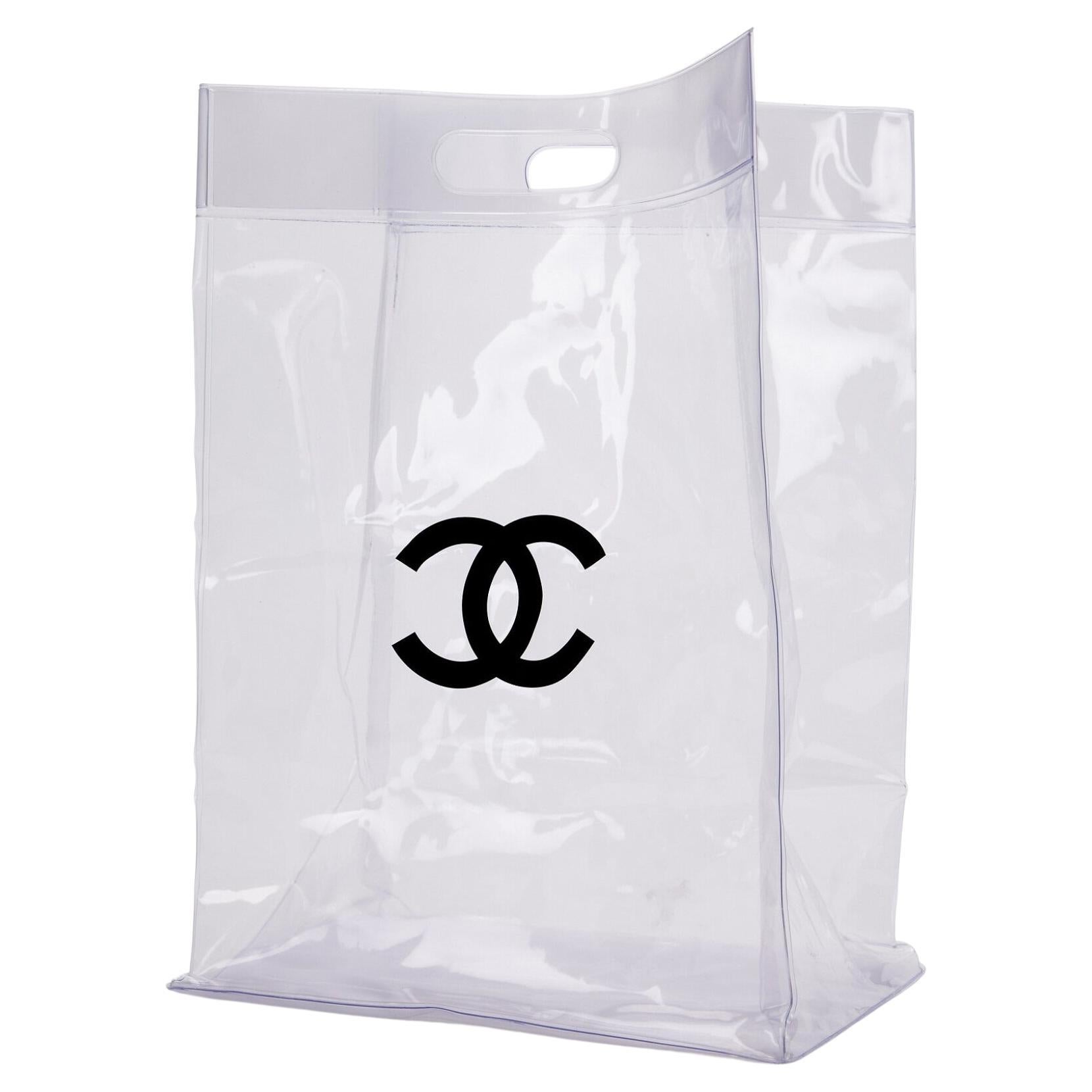 Chanel 2018 Bolsa de plástico transparente CC Tote Bag