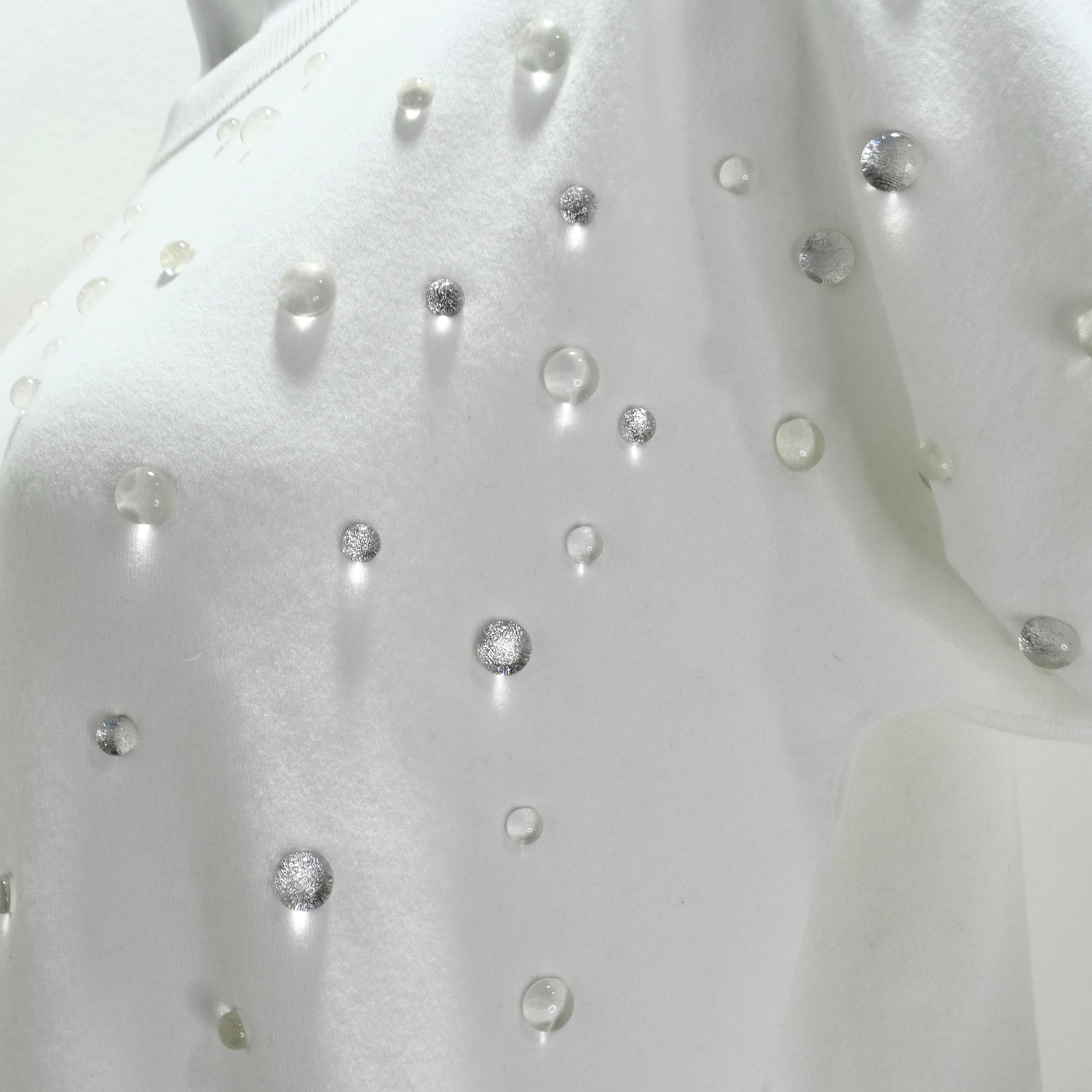 Robe en coton ornée de gouttes d'eau Chanel 2018 en vente 6
