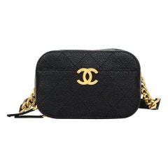 Chanel 2019 Black Caviar Grained Calfskin Quilted CC Waist Bag