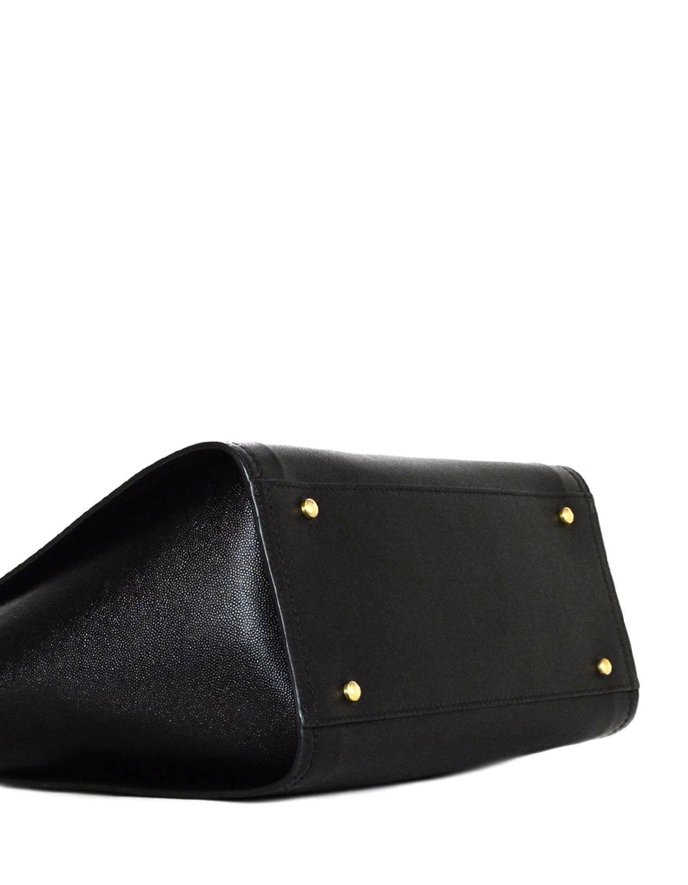 Women's Chanel 2019 Black/Gold Caviar Leather Studded Small Deauville Tote Bag