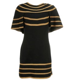 Abito Chanel 2019 a strisce nere e oro Sz.40
