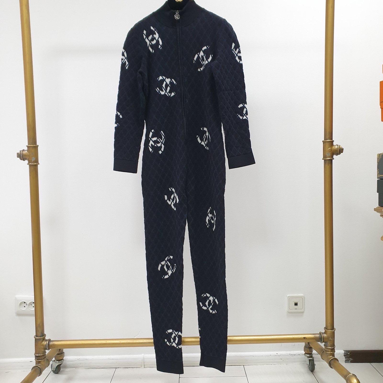 Chanel 2019 CC Logo Cashmere Jumpsuit 1