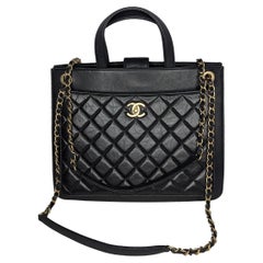 Chanel 2019 CC Turn Lock Shopper Tote