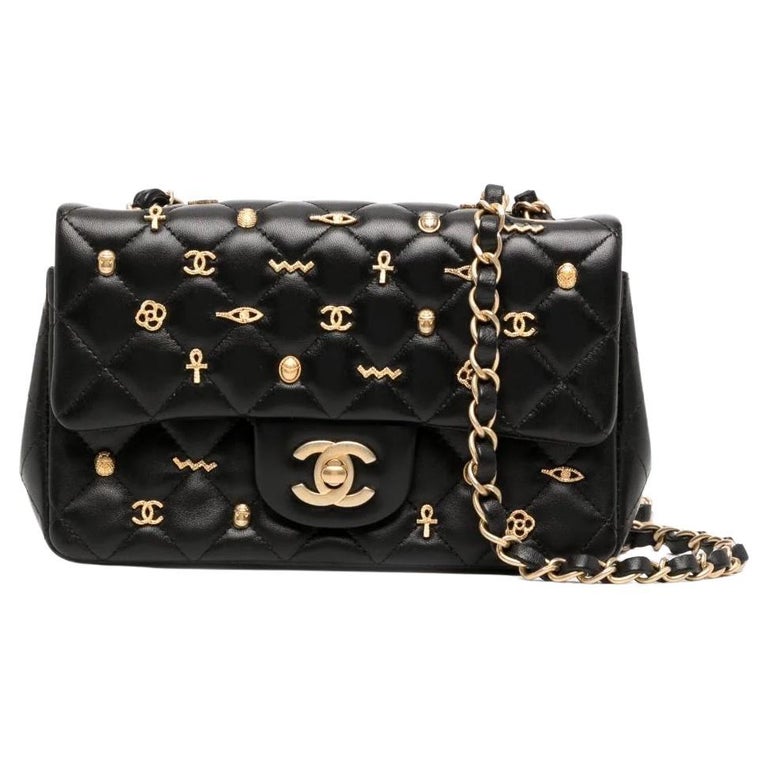 New Unused Chanel Funky Town - Thick Shoulder Strap Small Black Flap Bag in  2023