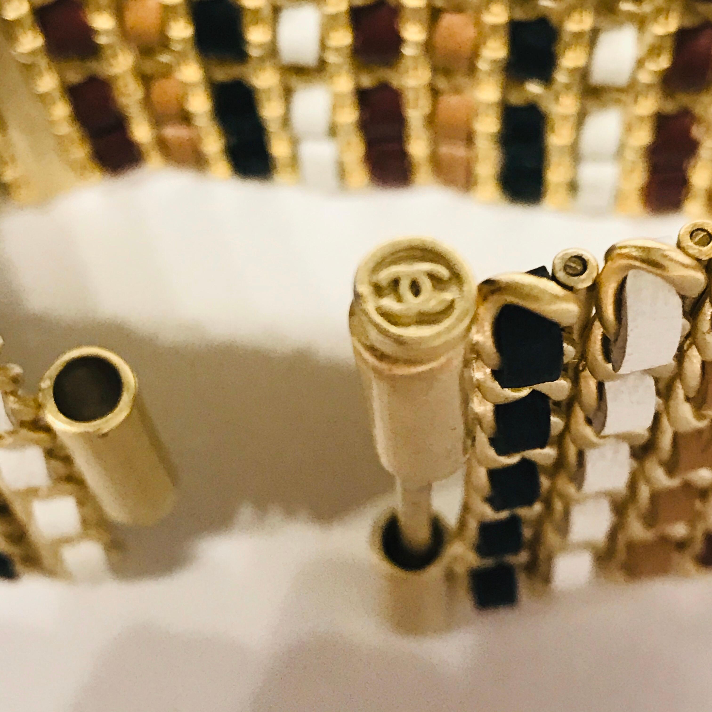 Chanel 2019 Cruise Collection Woven Leather Wide Bracelet 10