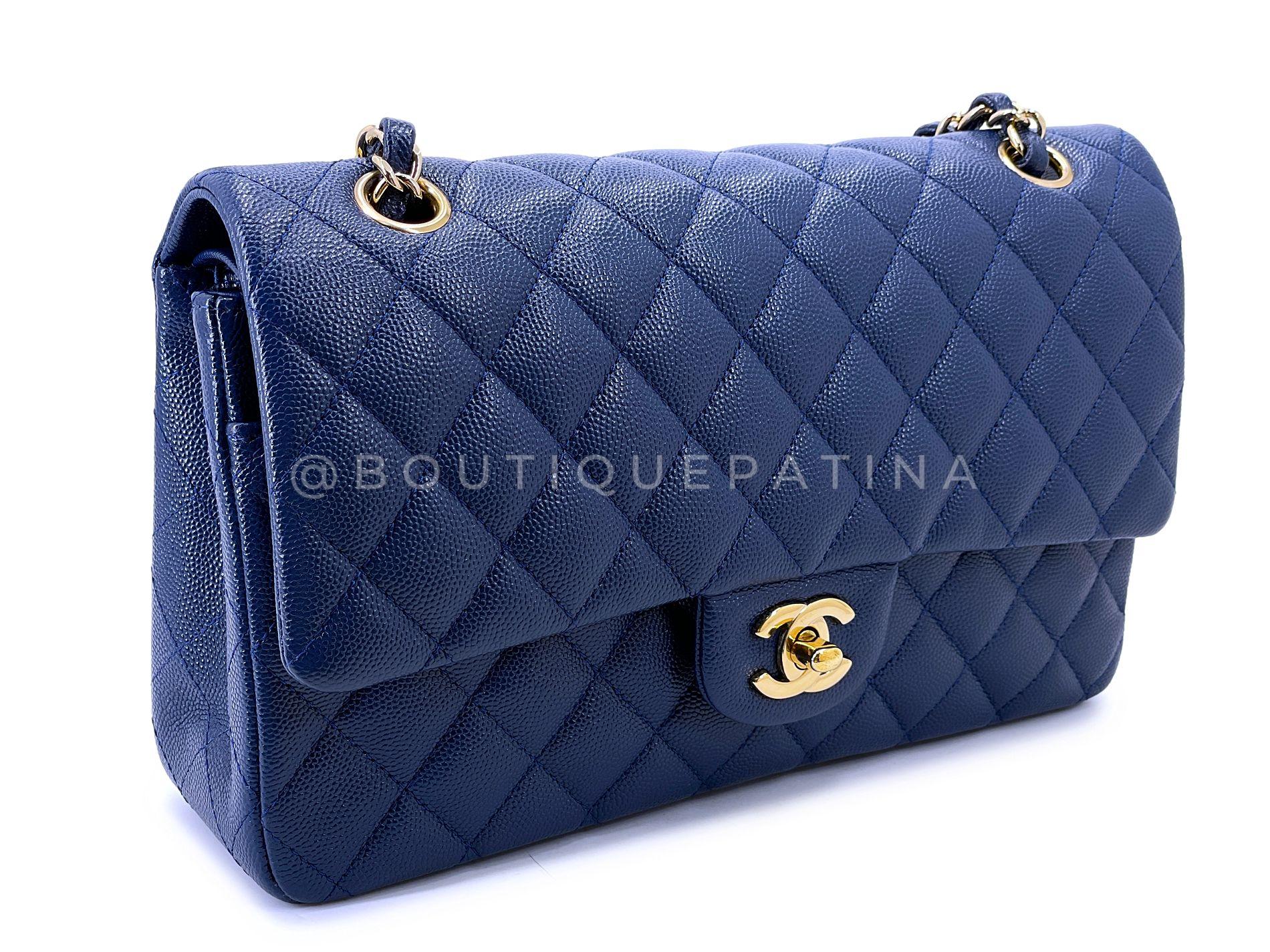 Store item: 68637
The iconic holy grail bag is the Chanel Classic Flap. Coveted for its simplicity and elegance - woven chain double strap that can be worn short or long, turnlock CC clasp, lambskin interior.

Now called the 11.12 bag in their most