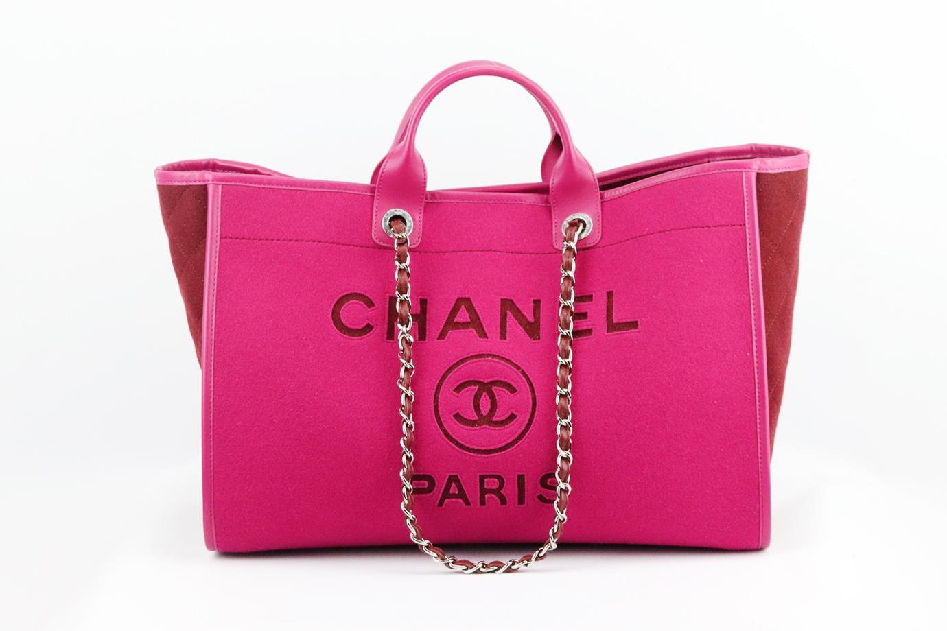 Chanel Deauville Tote Red - For Sale on 1stDibs