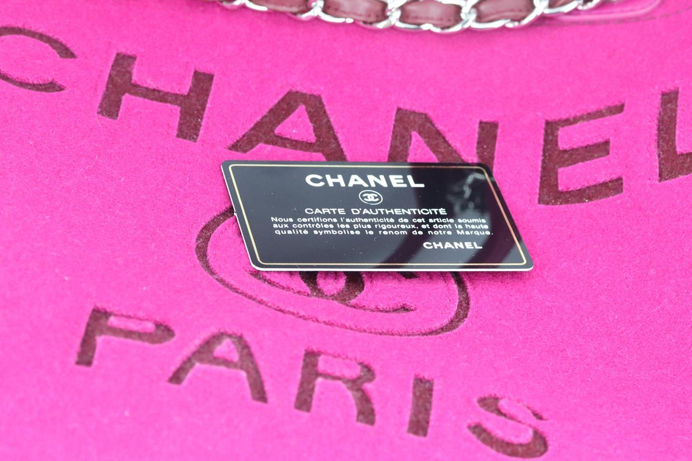 Grand sac fourre-tout en feutre de laine Deauville 2019 Chanel Pour femmes en vente