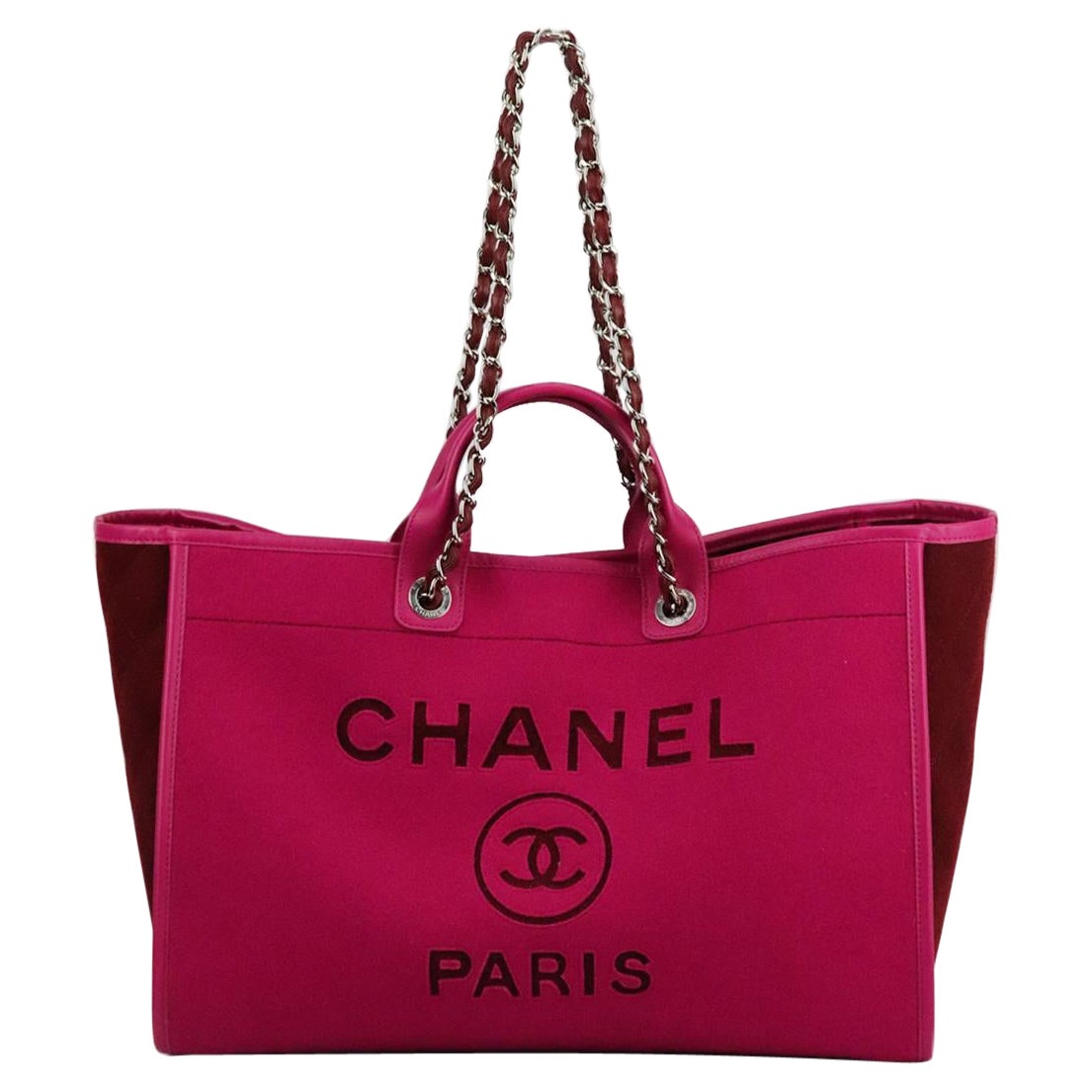 Grand sac fourre-tout en feutre de laine Deauville 2019 Chanel en vente