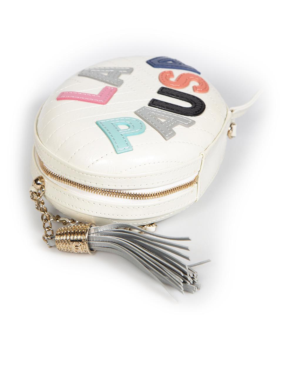 Chanel 2019 Ecru Leather La Pausa Evening Bag 2