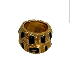 Chanel 2019 Enamel Inlays  Ring Sz.17