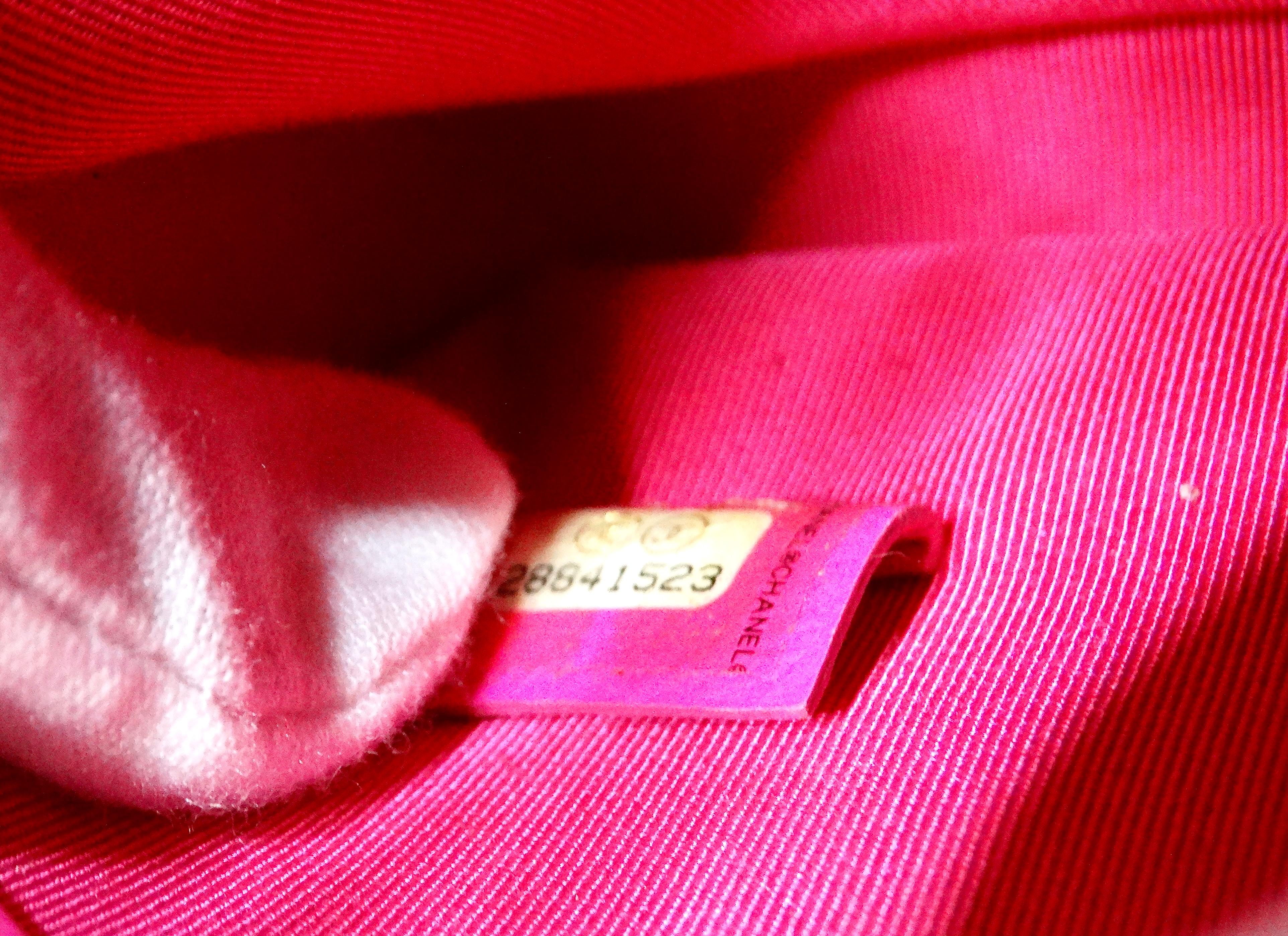 Chanel 2019 Hot Pink Gabrielle Double Zip Clutch With Chain For Sale 6