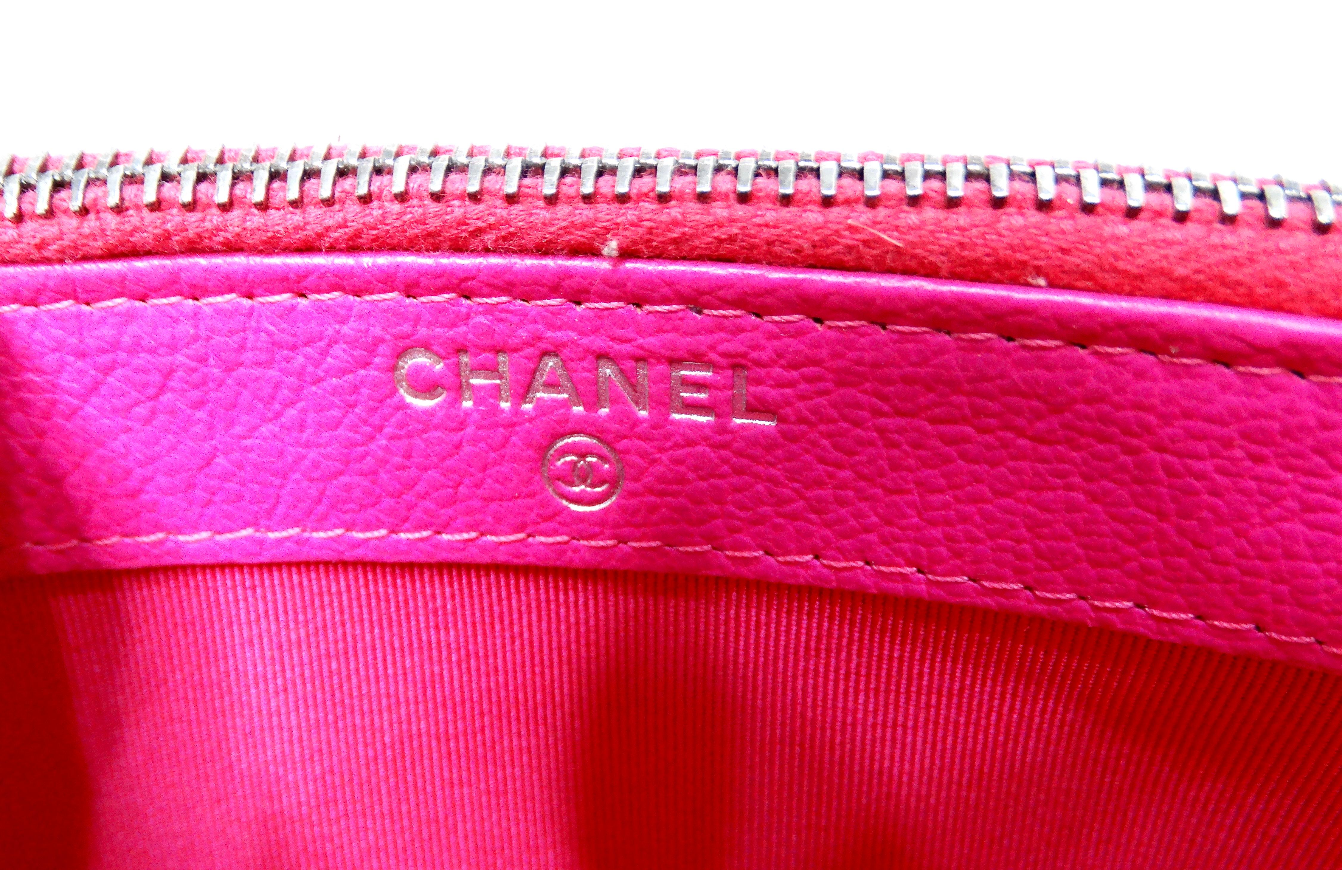Chanel 2019 Hot Pink Gabrielle Double Zip Clutch With Chain For Sale 5