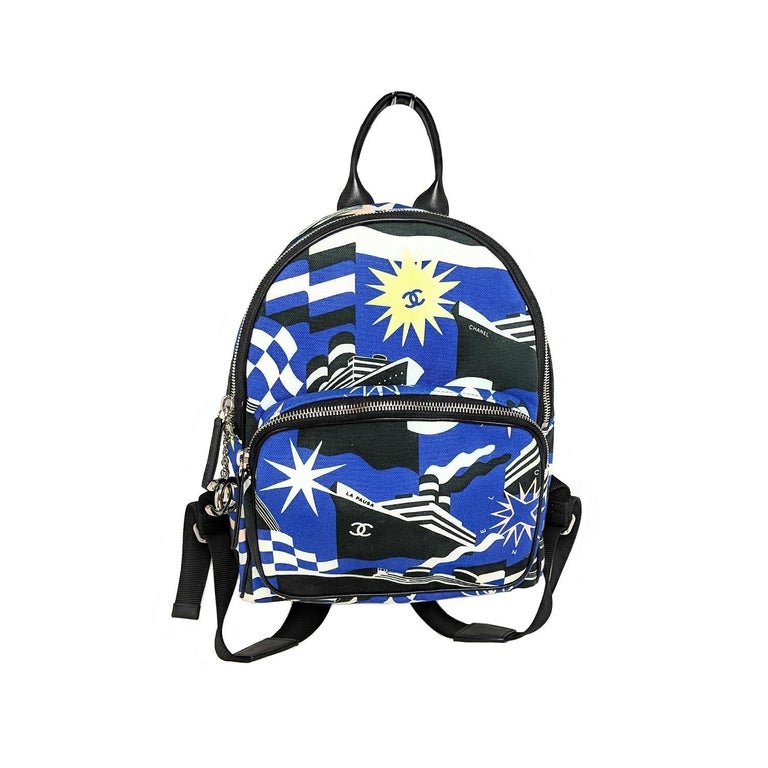Auth CHANEL Cruise 2019 Handbag Shoulder Bag Blue/Multicolor